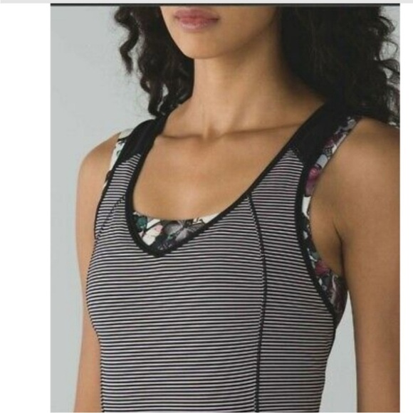 Lululemon Super Sport Tank Floral w/ Bra 4 - Picture 3 of 10